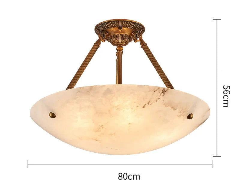 VINTAGE ROUND ALABASTER CEILING LAMPS | CLAS0250A