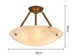 VINTAGE ROUND ALABASTER CEILING LAMPS | CLAS0250A