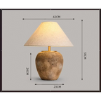 VINTAGE TAUPE WABI STYLE TABLE LAMP
