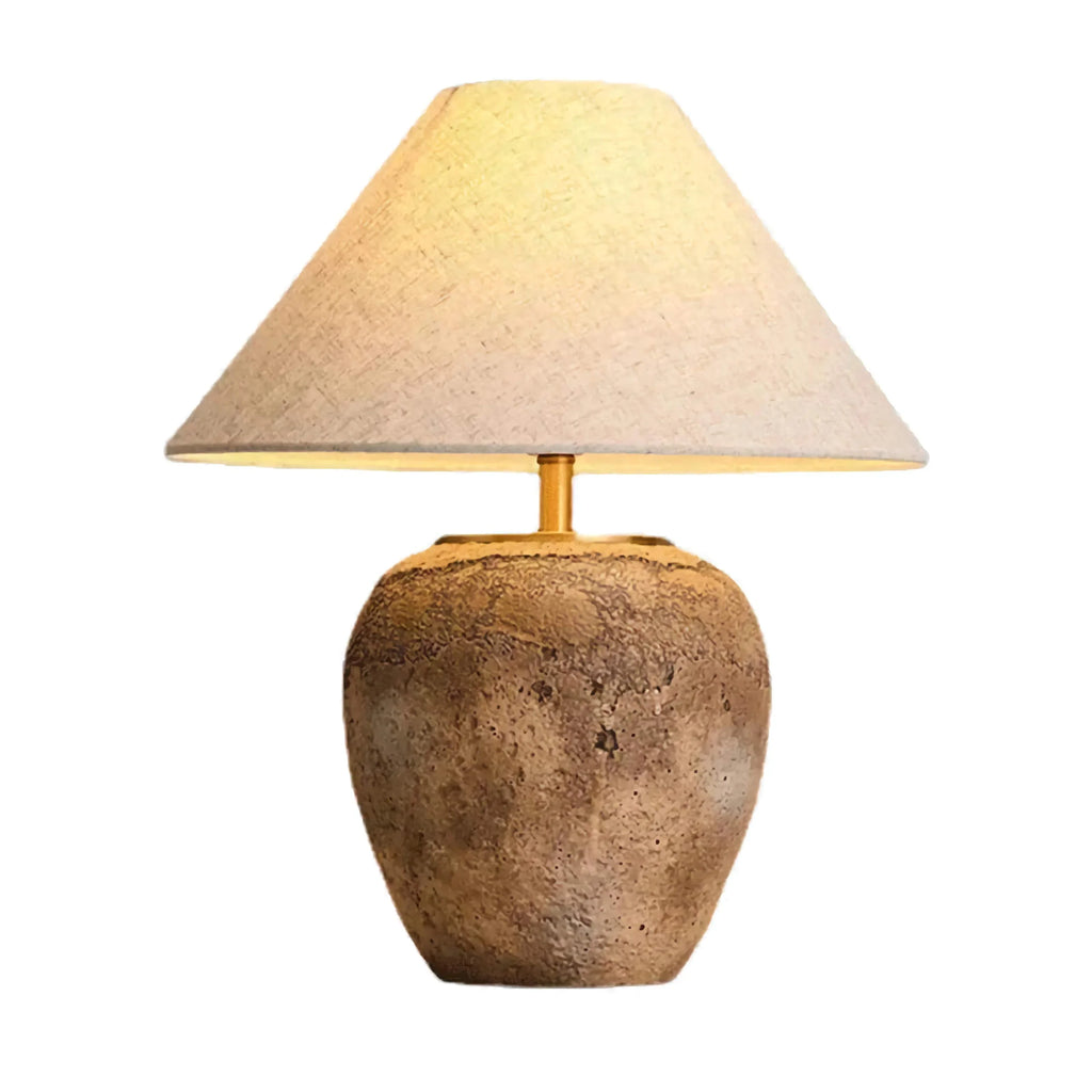 VINTAGE TAUPE WABI STYLE TABLE LAMP