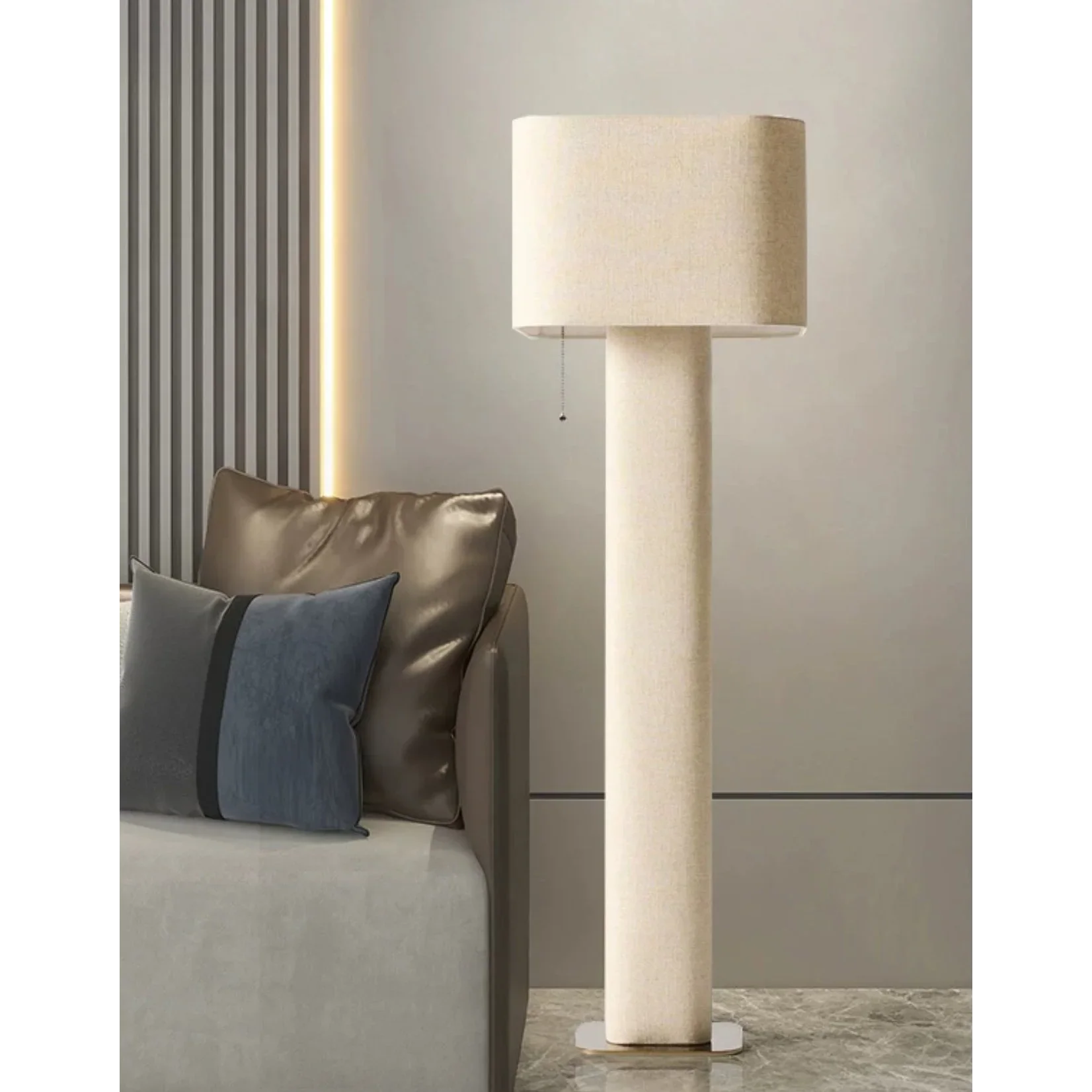 WABI-SABI IRON AND FABRIC FLOOR LAMP | SERIES FARO8950