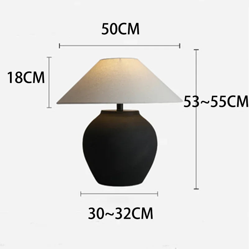 WABI-SABI TABLE LAMPS HISLIN SERIES | BLACK AND WHITE AVAILABLE