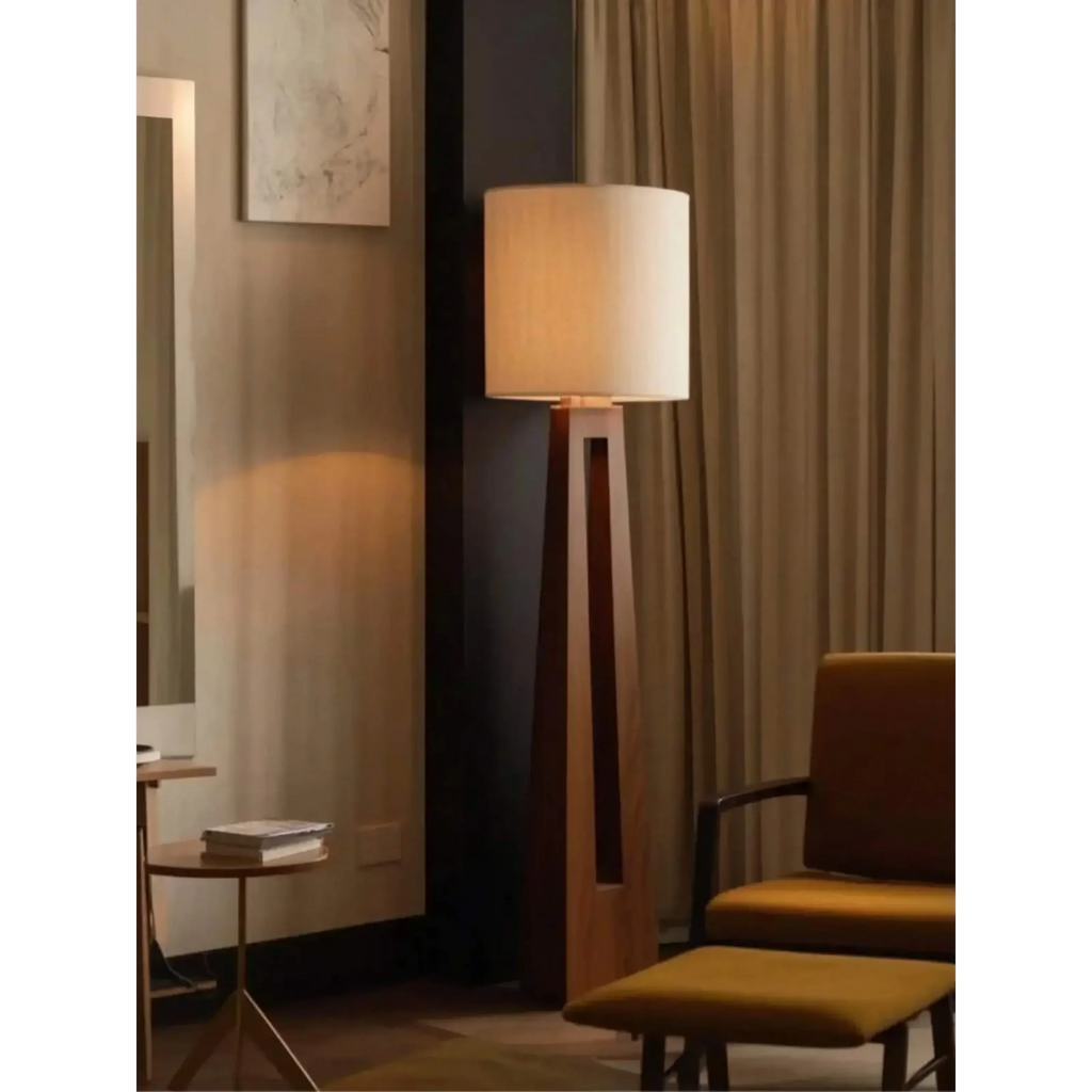 WALNUT SPLIT-COLUMN FLOOR LAMP | CLSSK6002