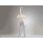 WHITE GIRAFFE SCULPTURE LAMP WITH CRYSTAL CHANDELIER | DESIGN CL025A