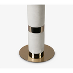 WHITE MARBLE & BRASS TABLE LAMP | CLKQQ0S25W