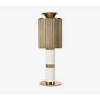 WHITE MARBLE & BRASS TABLE LAMP | CLKQQ0S25W