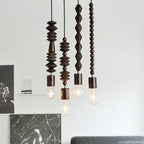 WOOD GEOMETRIC BEADS STRING PENDANT LAMPS | DESIGN DTIK580