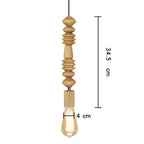 WOOD GEOMETRIC BEADS STRING PENDANT LAMPS | DESIGN DTIK580