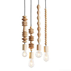 WOOD GEOMETRIC BEADS STRING PENDANT LAMPS | DESIGN DTIK580