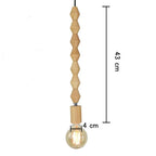 WOOD GEOMETRIC BEADS STRING PENDANT LAMPS | DESIGN DTIK580