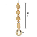 WOOD GEOMETRIC BEADS STRING PENDANT LAMPS | DESIGN DTIK580