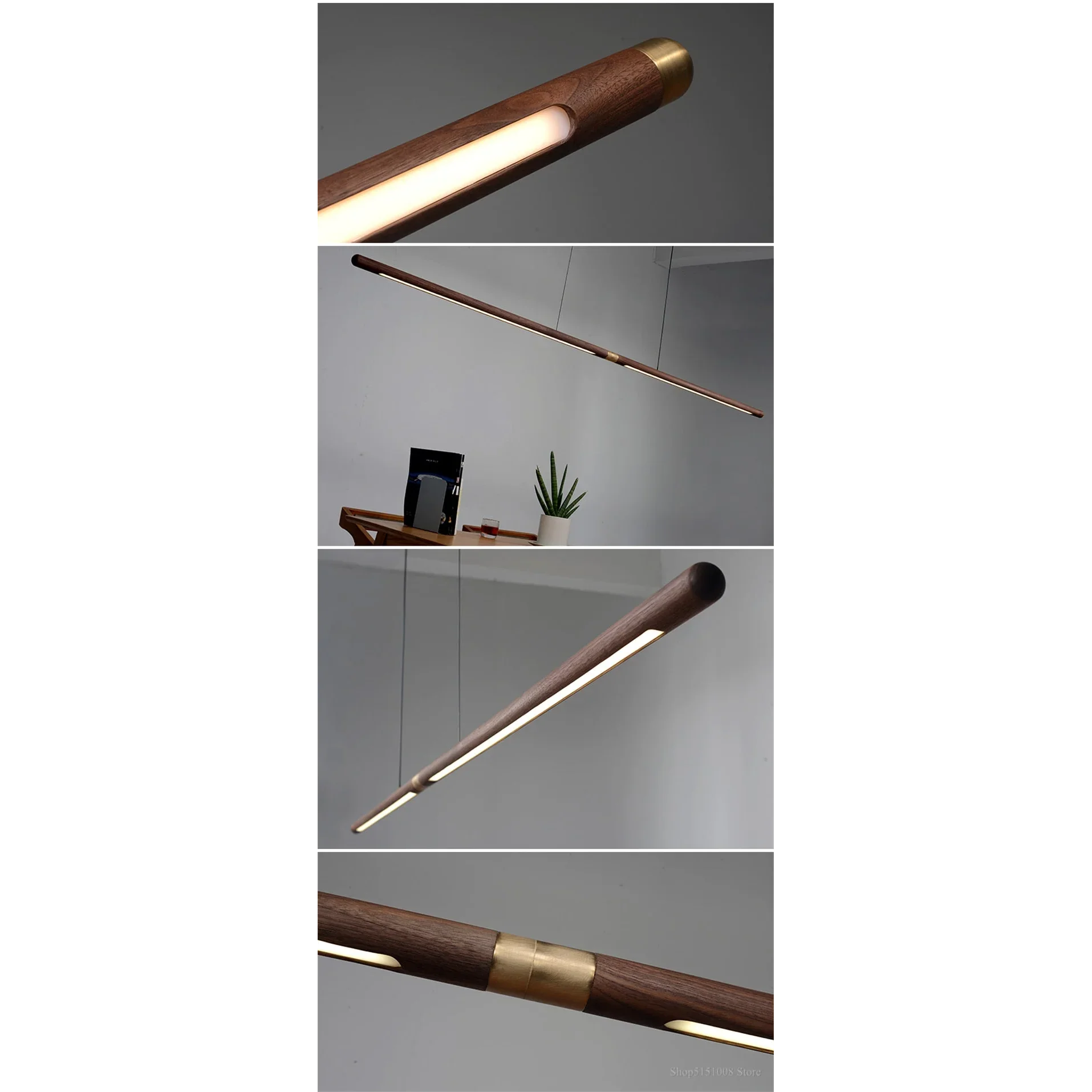 WOOD KITCHEN LINEAR PENDANT LIGHTING | CLGHLIN54