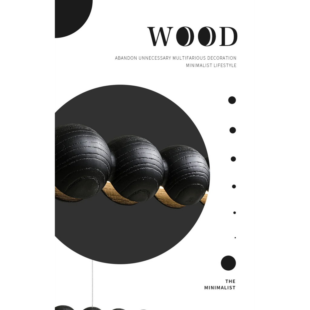 WOODEN BEADS BAR PENDANT LIGHTING | CL78203