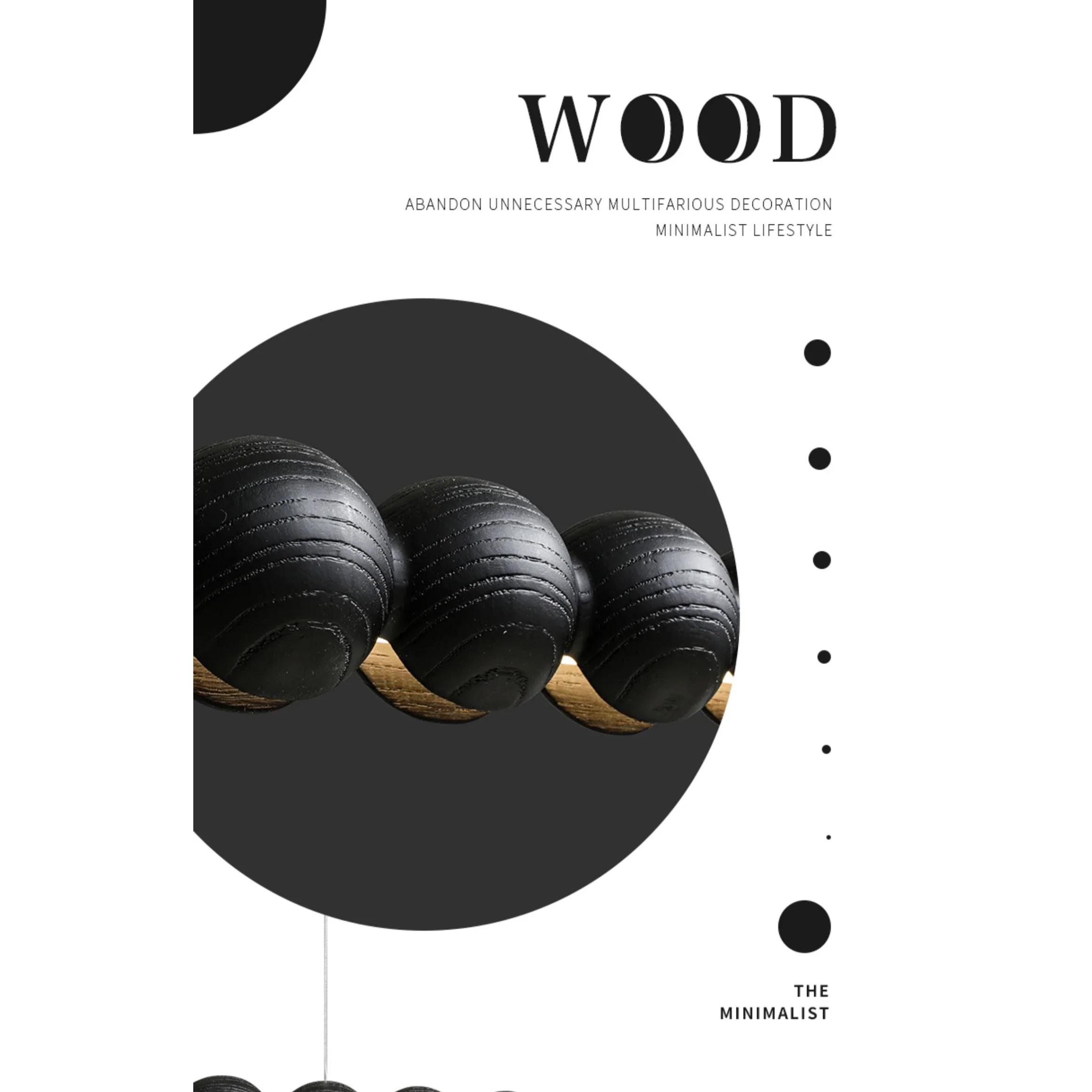 WOODEN BEADS BAR PENDANT LIGHTING | CL78203