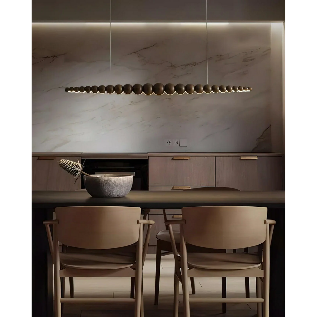 WOODEN BEADS BAR PENDANT LIGHTING | CL78203