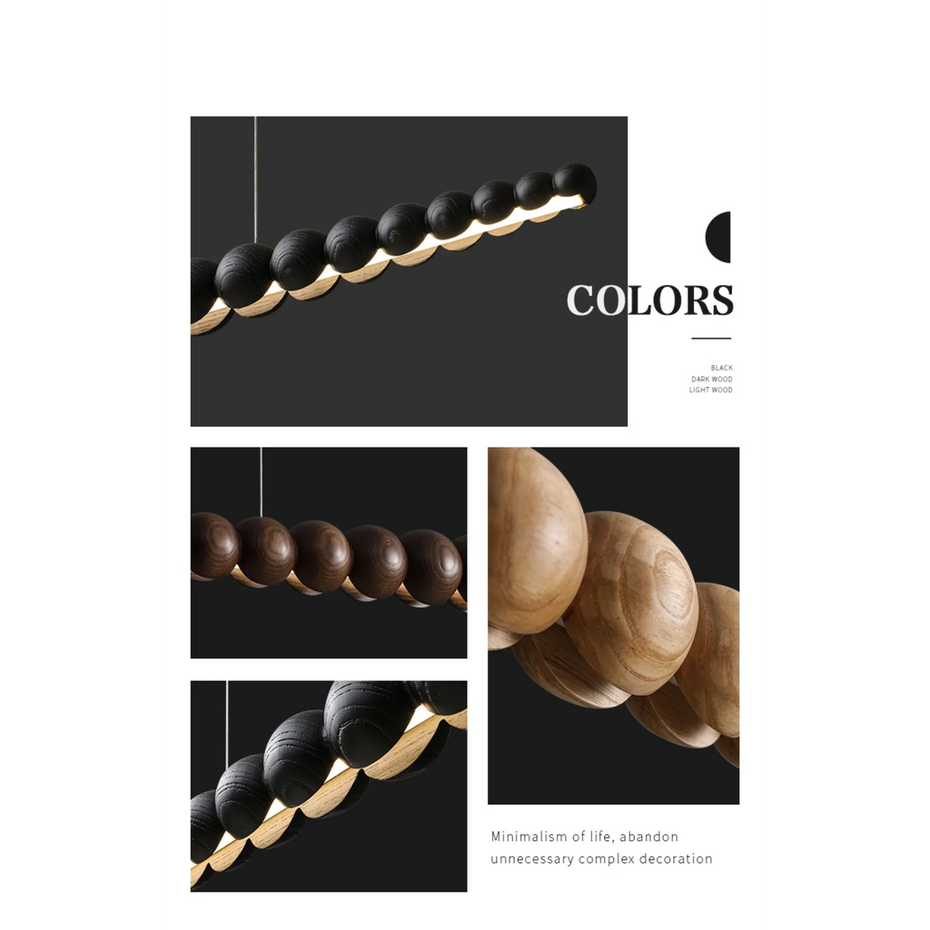 WOODEN BEADS BAR PENDANT LIGHTING | CL78203