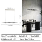 WOODEN BEADS BAR PENDANT LIGHTING | CL78203