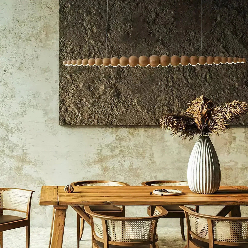 WOODEN BEADS BAR PENDANT LIGHTING | CL78203