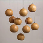 WOODEN SPHERE PENDANT LIGHTS | CL88552M