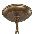 WROUGHT IRON CRYSTAL GLOBE CHANDELIER